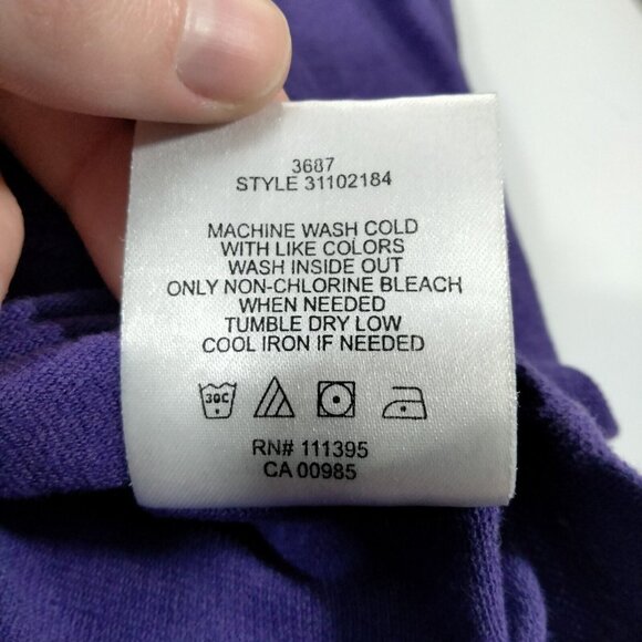 Tory Burch Lidia Purple Long Sleeve Ruffle Polo Shirt Small Preppy Twee … - Picture 7 of 8